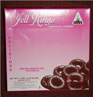 Joyva Raspberry Jelly Rings, 5 lb Box